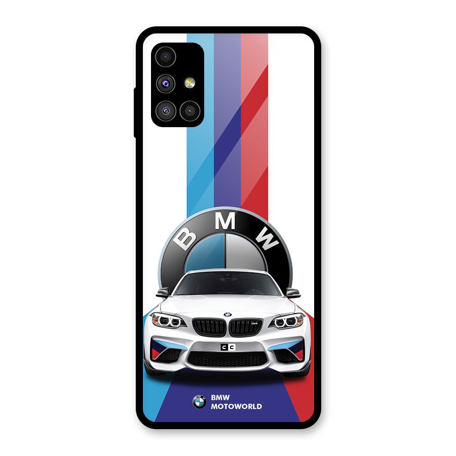 Track Supercar Glass Back Case for Galaxy M51