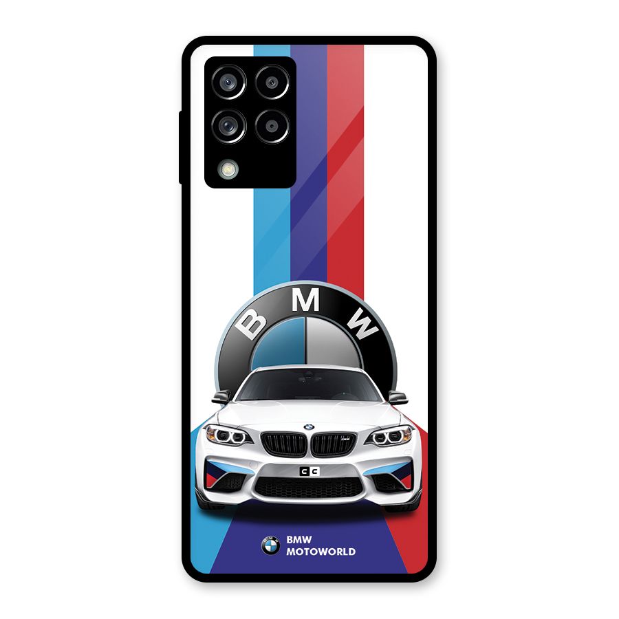 Track Supercar Glass Back Case for Galaxy M53 5G