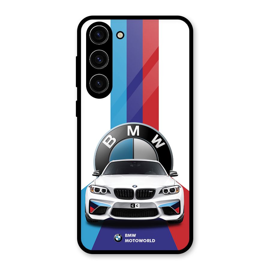 Track Supercar Glass Back Case for Galaxy S23 Plus