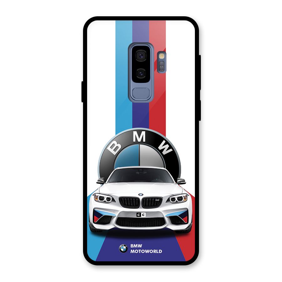 Track Supercar Glass Back Case for Galaxy S9 Plus