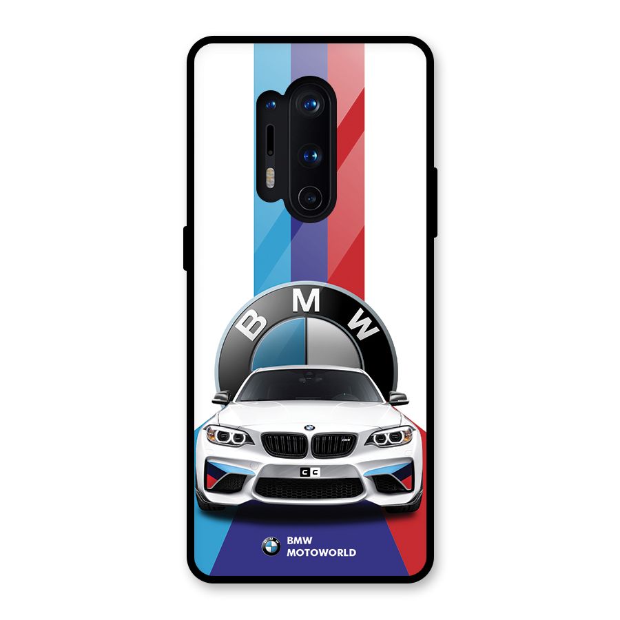 Track Supercar Glass Back Case for OnePlus 8 Pro