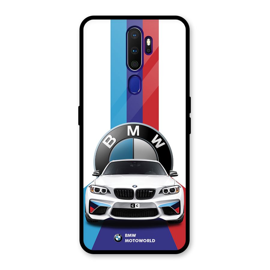 Track Supercar Glass Back Case for Oppo A9 (2020)