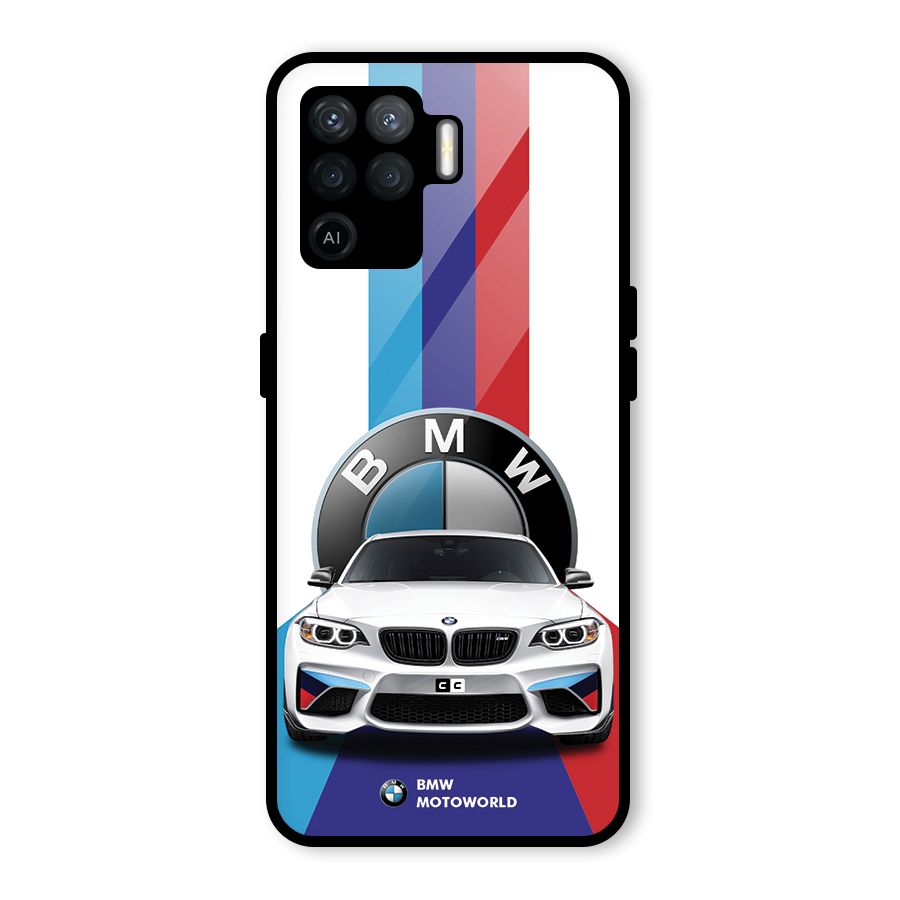 Track Supercar Glass Back Case for Oppo F19 Pro