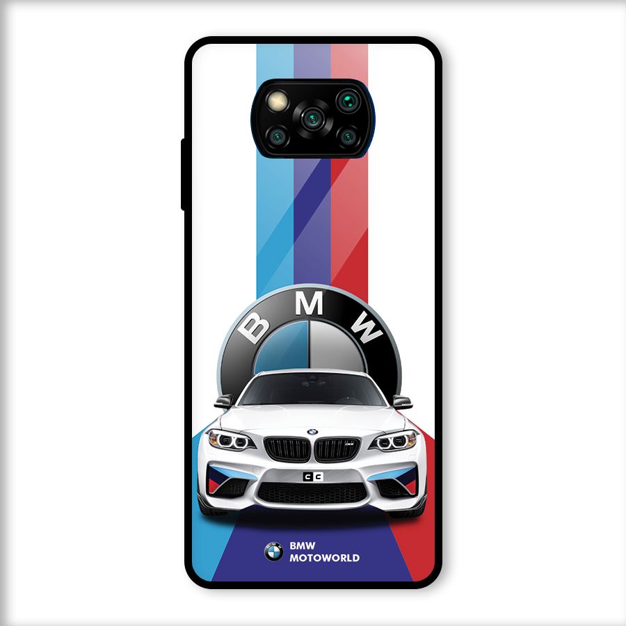 Track Supercar Glass Back Case for Poco X3