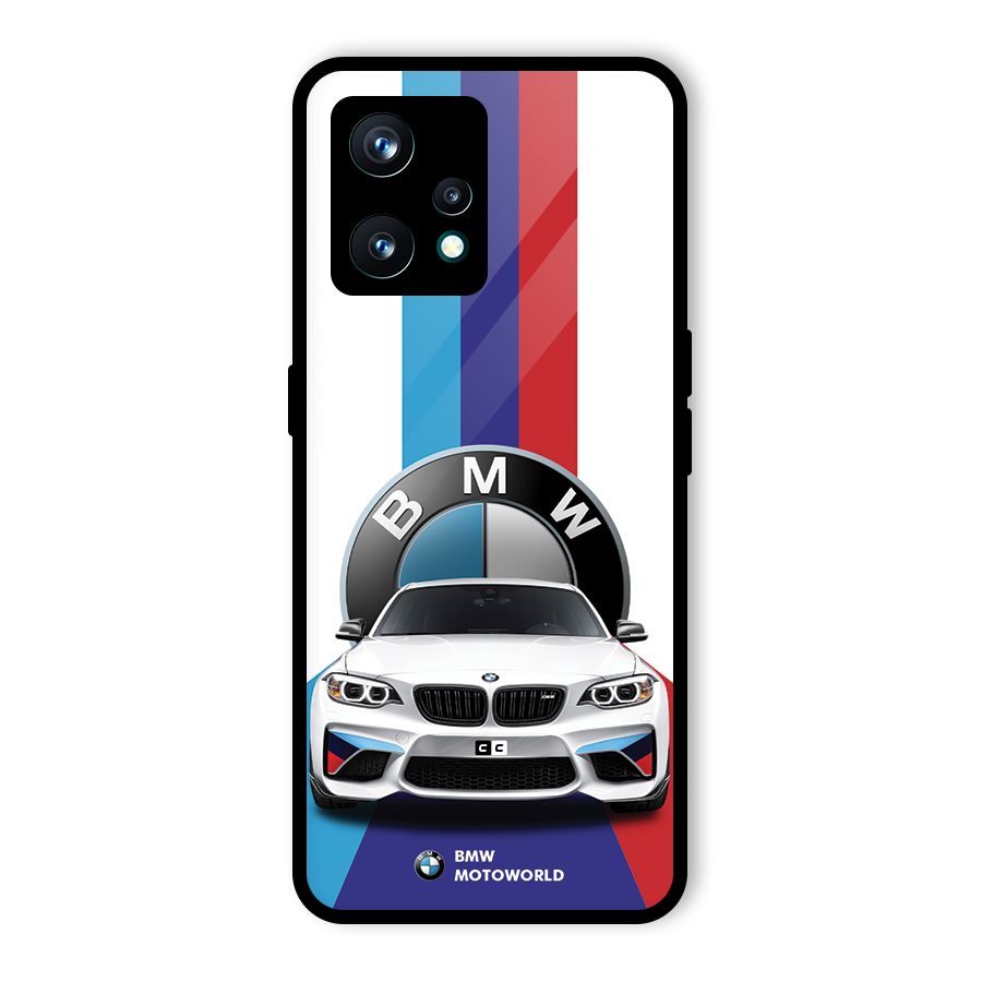 Track Supercar Glass Back Case for Realme Narzo 50 Pro