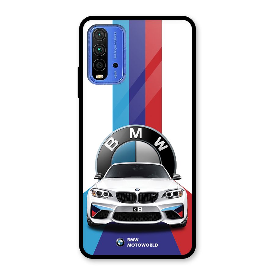 Track Supercar Glass Back Case for Redmi 9 Power