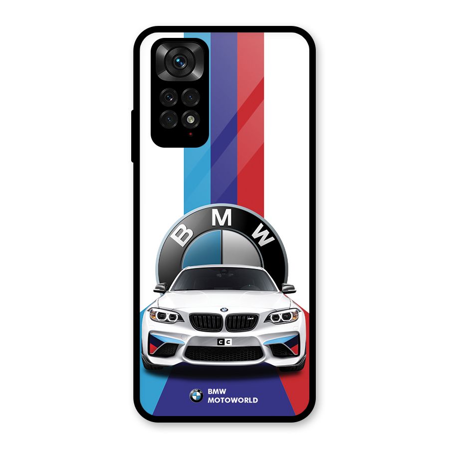 Track Supercar Glass Back Case for Redmi Note 11