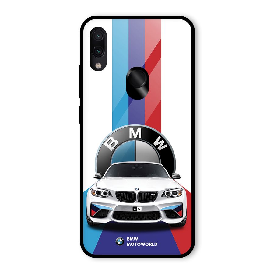 Track Supercar Glass Back Case for Redmi Note 7 Pro