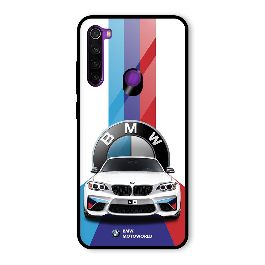 Track Supercar Glass Back Case for Redmi Note 8