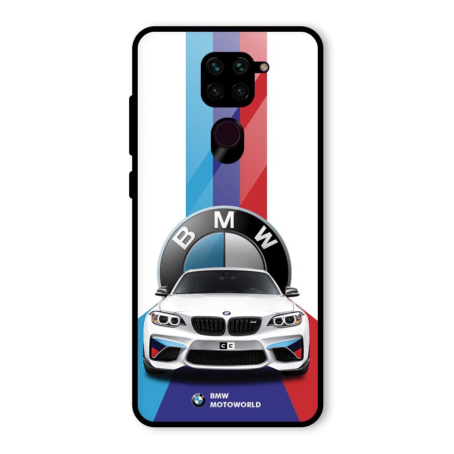 Track Supercar Glass Back Case for Redmi Note 9
