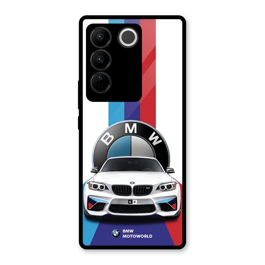 Track Supercar Glass Back Case for Vivo V27