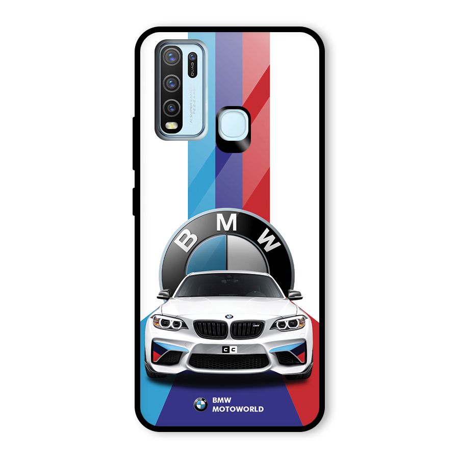 Track Supercar Glass Back Case for Vivo Y30