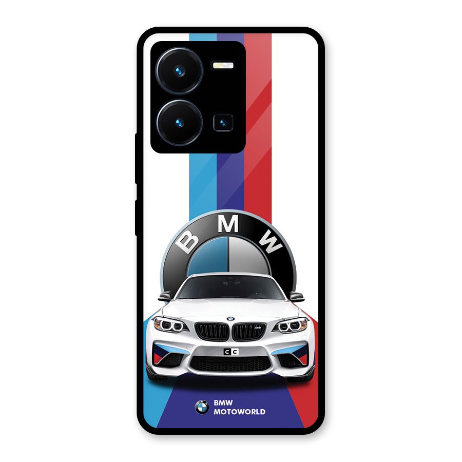 Track Supercar Glass Back Case for Vivo Y35