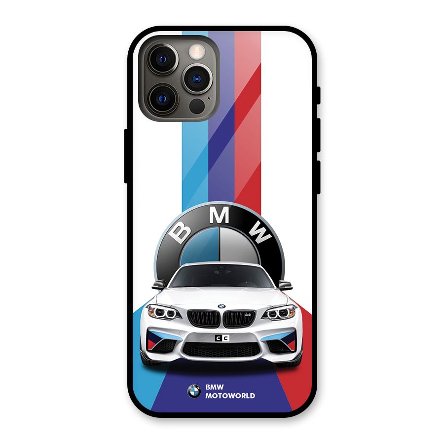 Track Supercar Glass Back Case for iPhone 12 Pro