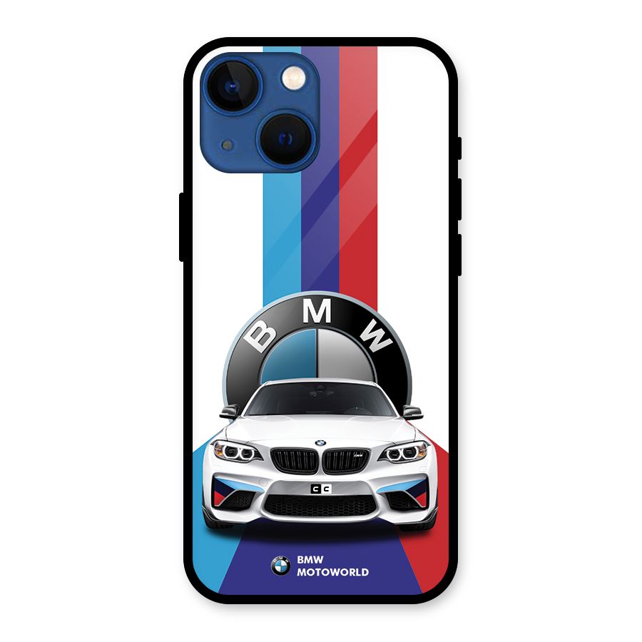 Track Supercar Glass Back Case for iPhone 13 Mini