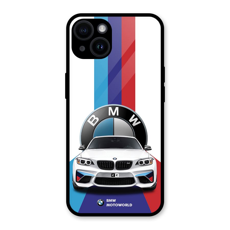 Track Supercar Glass Back Case for iPhone 14