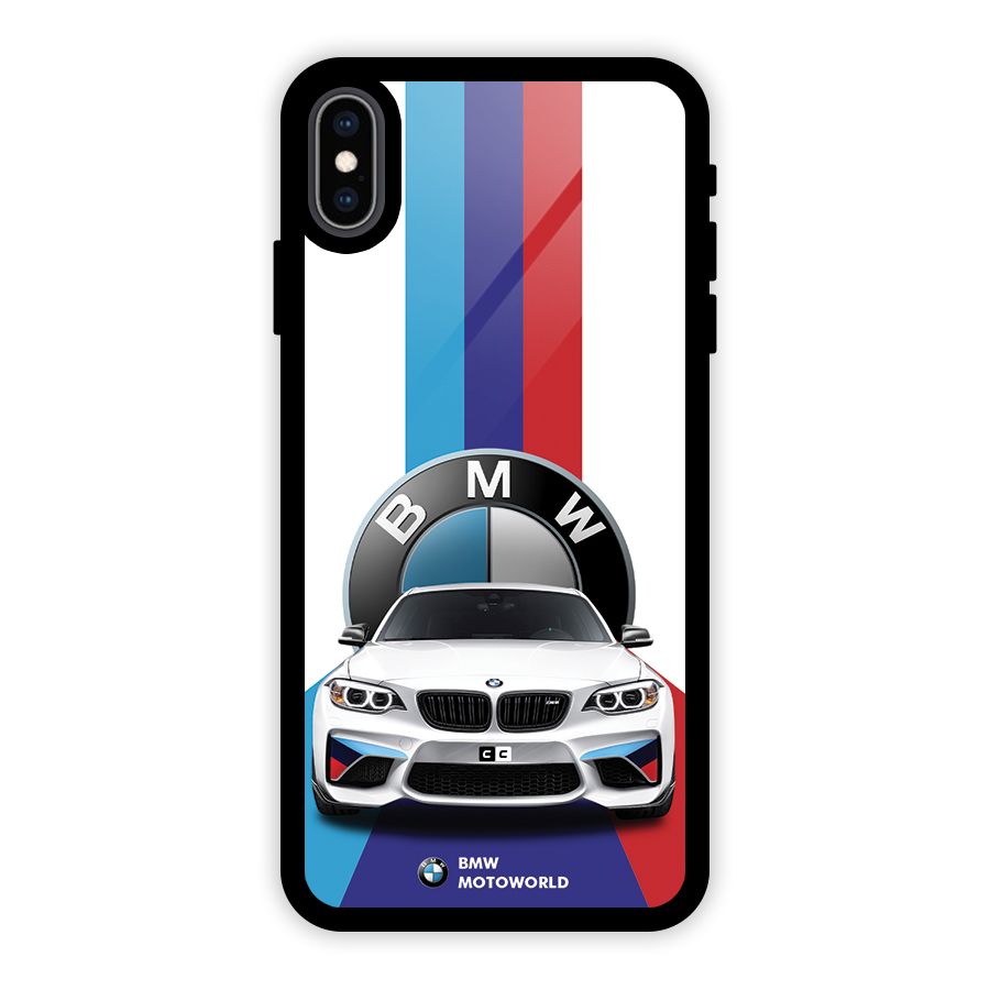 Track Supercar Glass Back Case for iPhone XS Max
