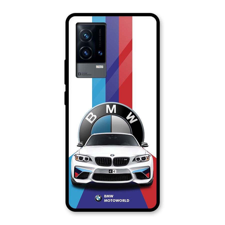 Track Supercar Glass Back Case for iQOO 9 5G