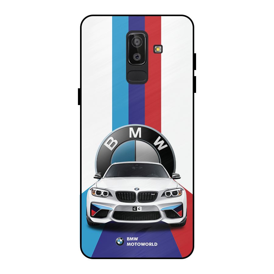 Track Supercar Metal Back Case for Galaxy J8