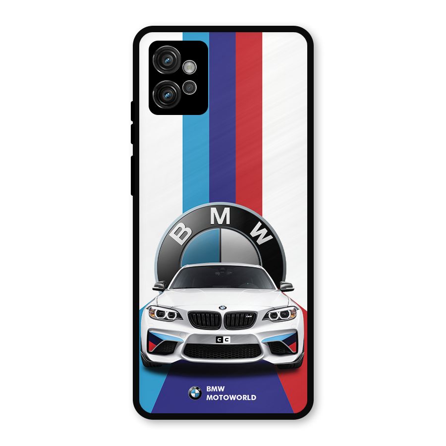 Track Supercar Metal Back Case for Moto G32