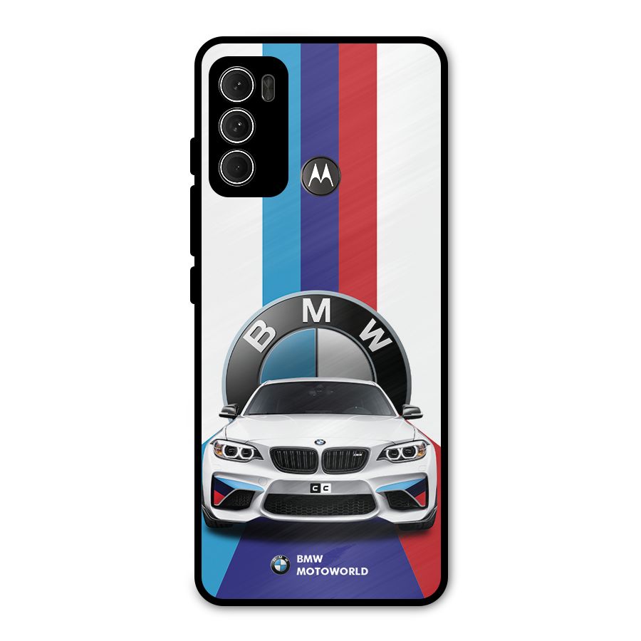 Track Supercar Metal Back Case for Moto G60