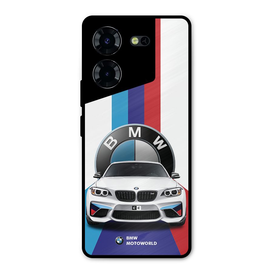 Track Supercar Metal Back Case for Tecno Pova 5 Pro 5G
