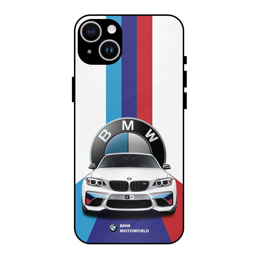 Track Supercar Metal Back Case for iPhone 14 Plus