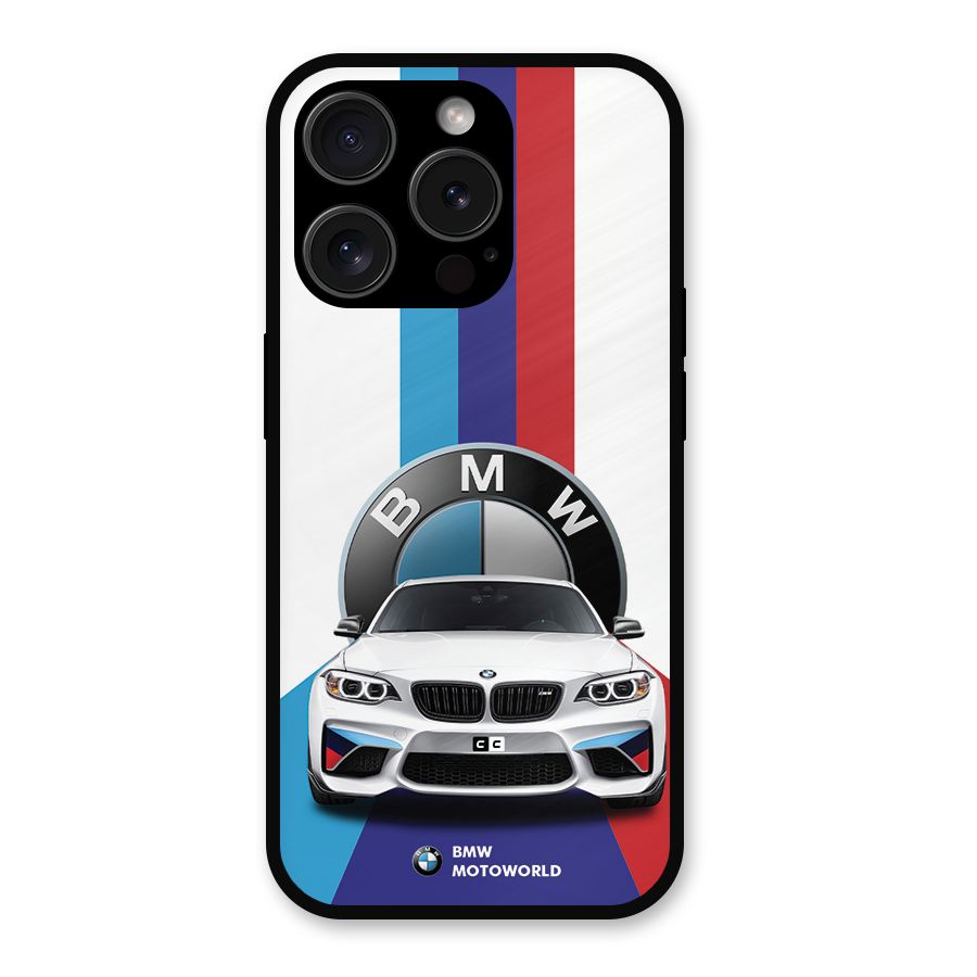 Track Supercar Metal Back Case for iPhone 15 Pro