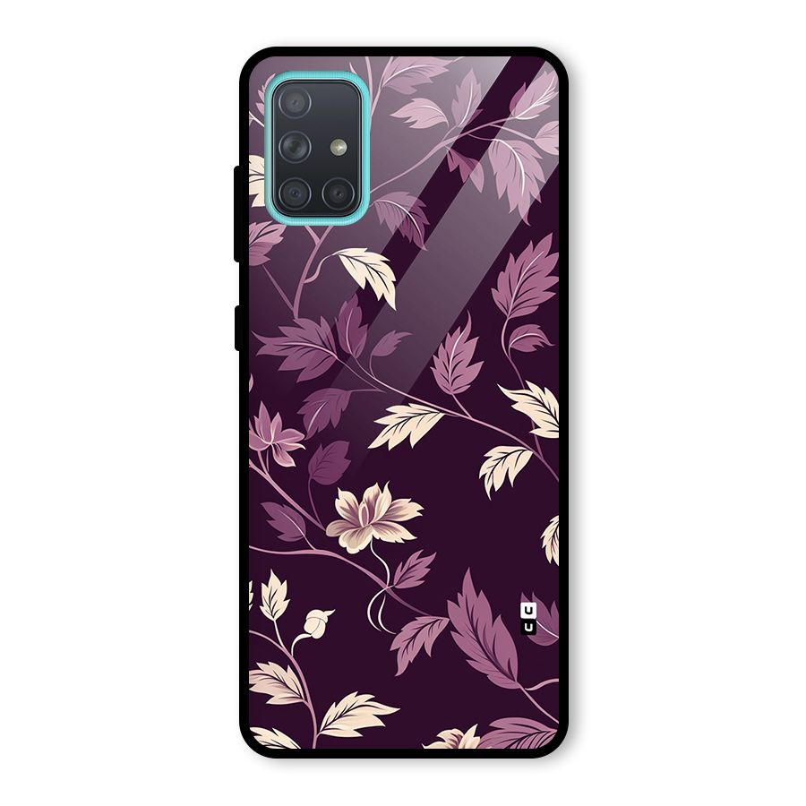 Traditional Florals Glass Back Case for Galaxy A71