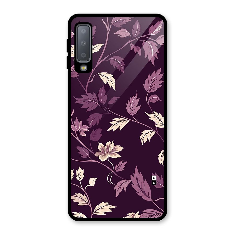 Traditional Florals Glass Back Case for Galaxy A7 (2018)