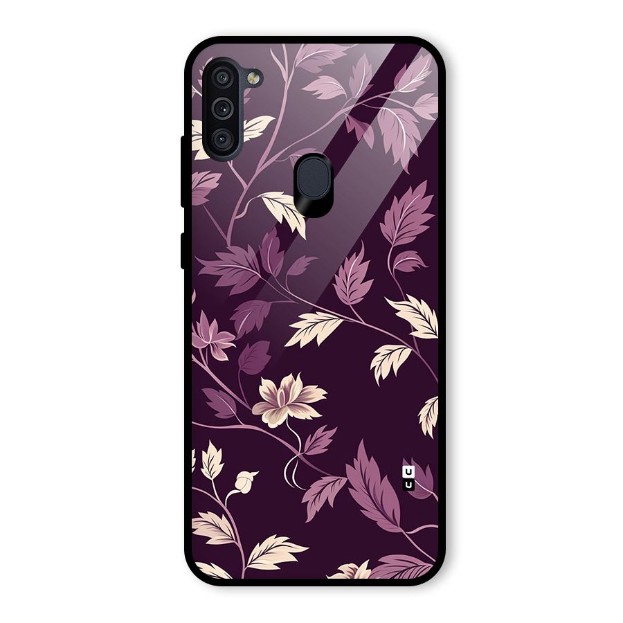 Traditional Florals Glass Back Case for Galaxy M11