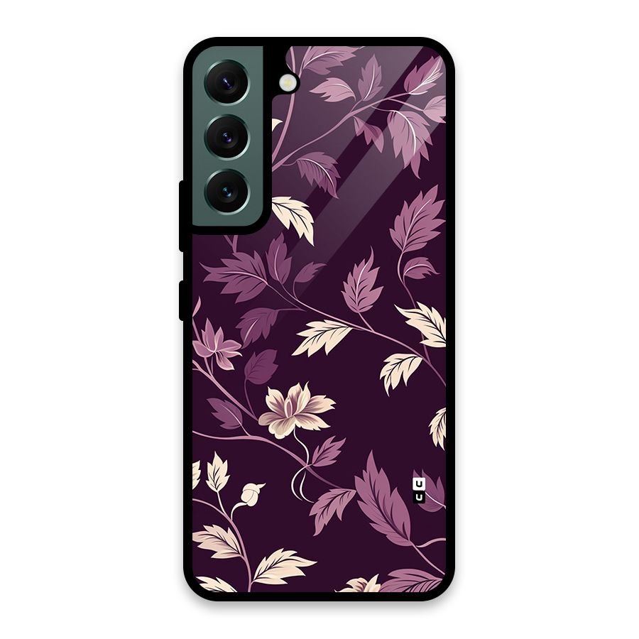 Traditional Florals Glass Back Case for Galaxy S22 5G