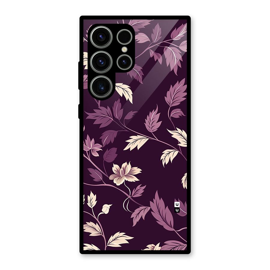 Traditional Florals Glass Back Case for Galaxy S23 Ultra