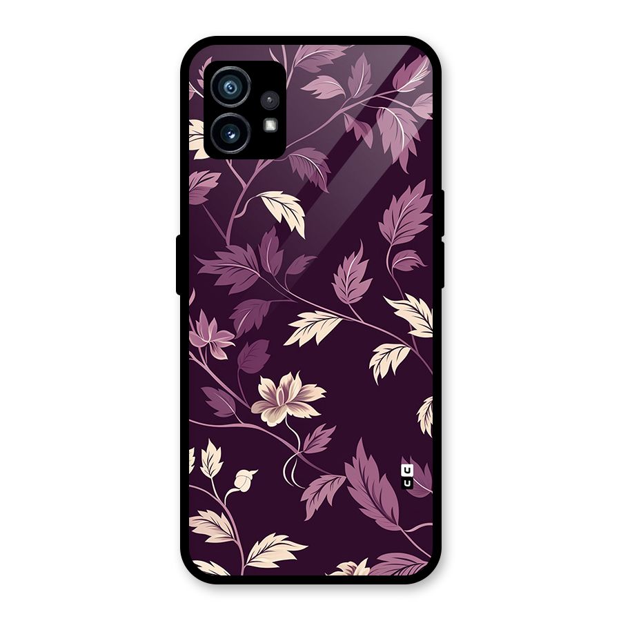 Traditional Florals Glass Back Case for Nothing Phone 1