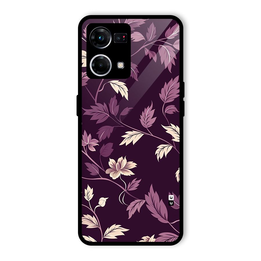 Traditional Florals Glass Back Case for Oppo F21 Pro 4G