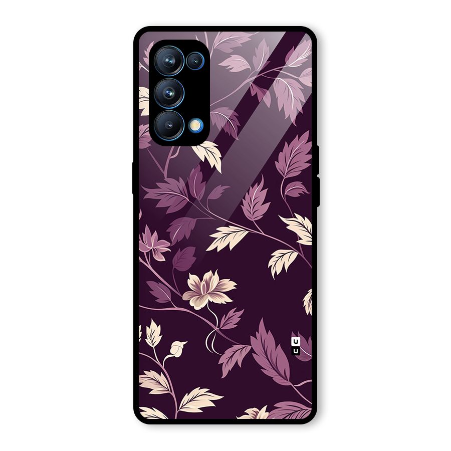 Traditional Florals Glass Back Case for Oppo Reno5 Pro 5G