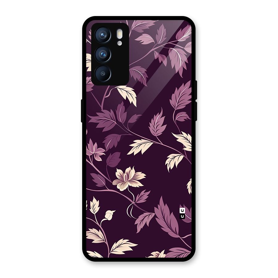 Traditional Florals Glass Back Case for Oppo Reno6 5G