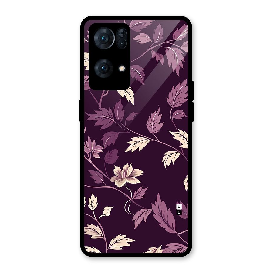 Traditional Florals Glass Back Case for Oppo Reno7 Pro 5G