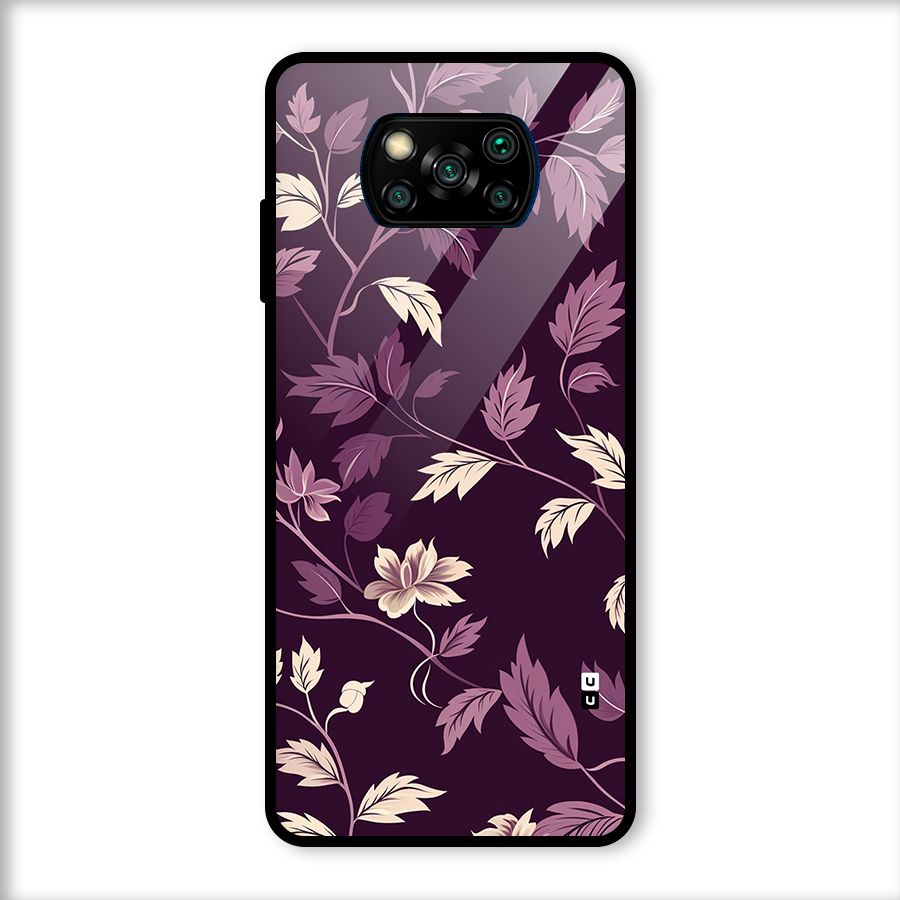 Traditional Florals Glass Back Case for Poco X3
