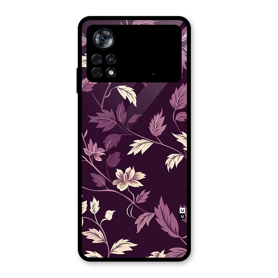 Traditional Florals Glass Back Case for Poco X4 Pro 5G