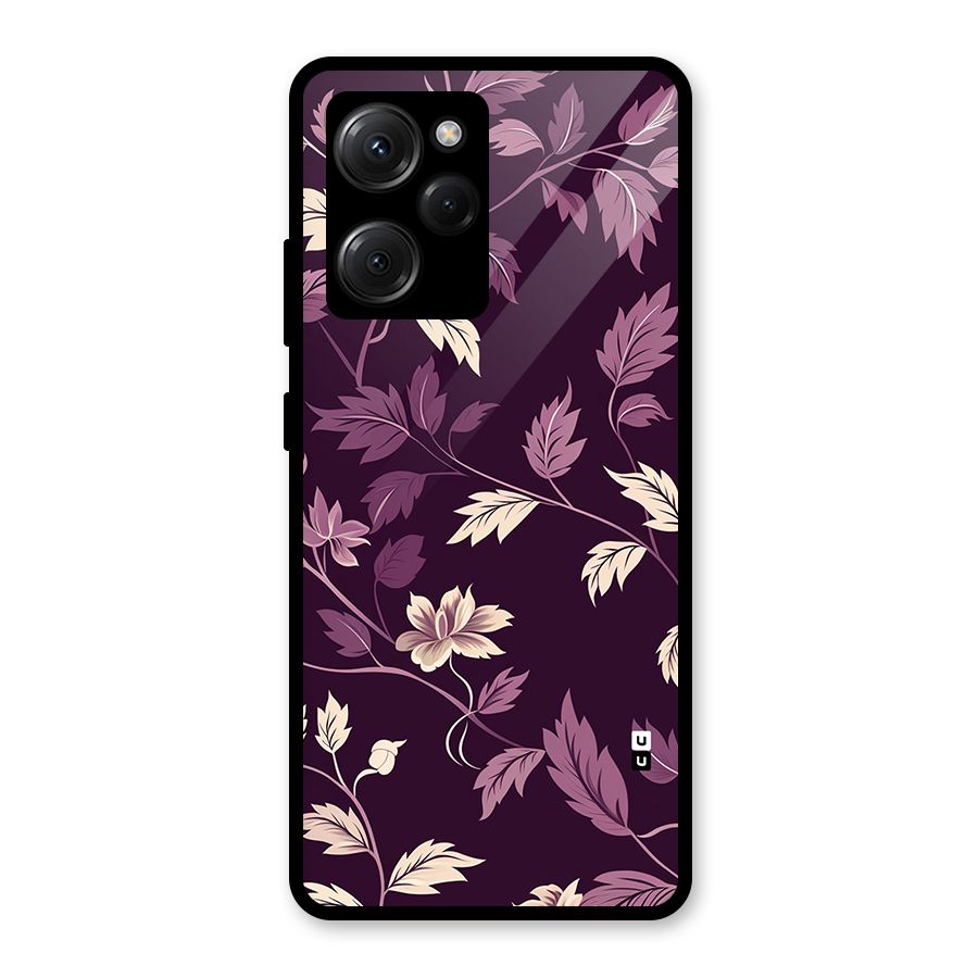Traditional Florals Glass Back Case for Poco X5 Pro