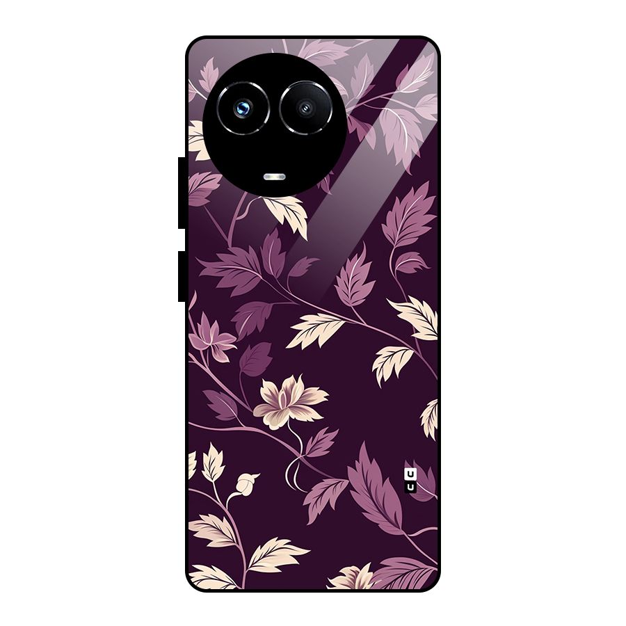 Traditional Florals Glass Back Case for Realme 11X