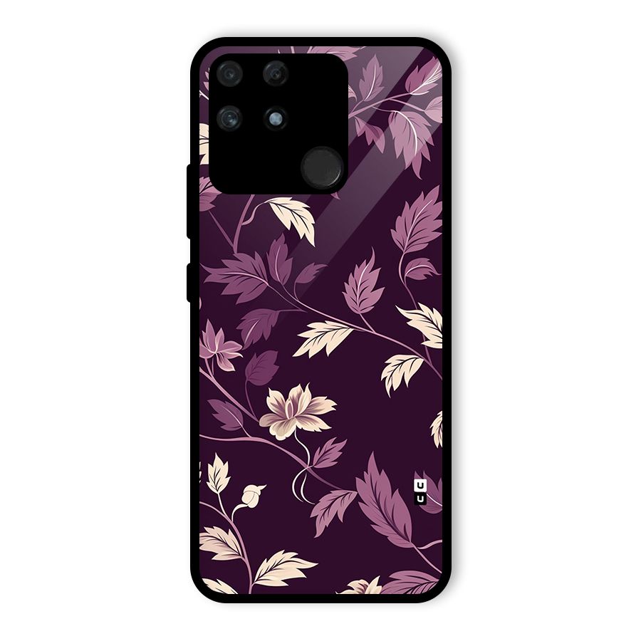Traditional Florals Glass Back Case for Realme Narzo 50A