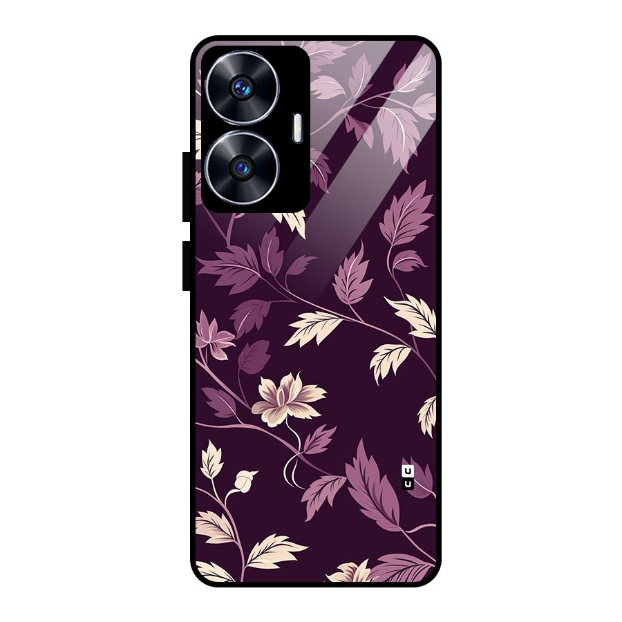 Traditional Florals Glass Back Case for Realme Narzo N55