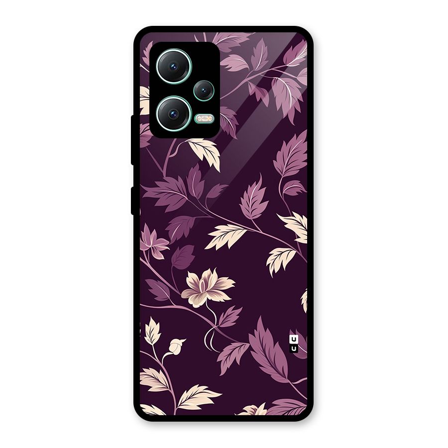 Traditional Florals Glass Back Case for Redmi Note 12 5G