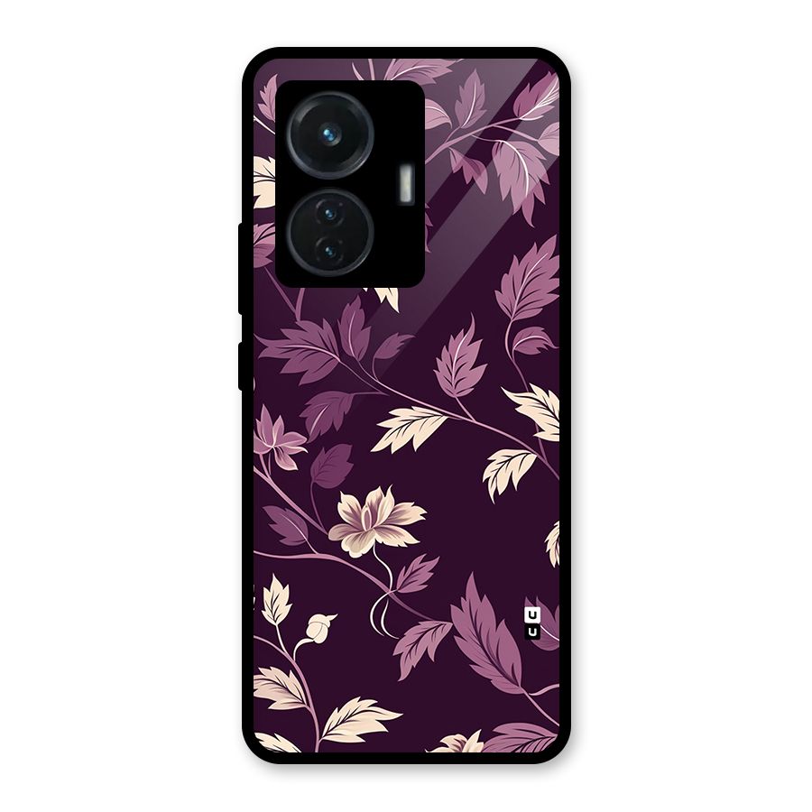 Traditional Florals Glass Back Case for Vivo T1 44W