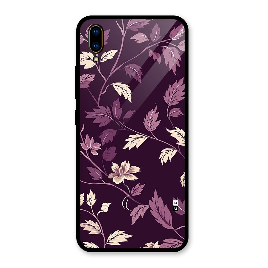 Traditional Florals Glass Back Case for Vivo V11 Pro