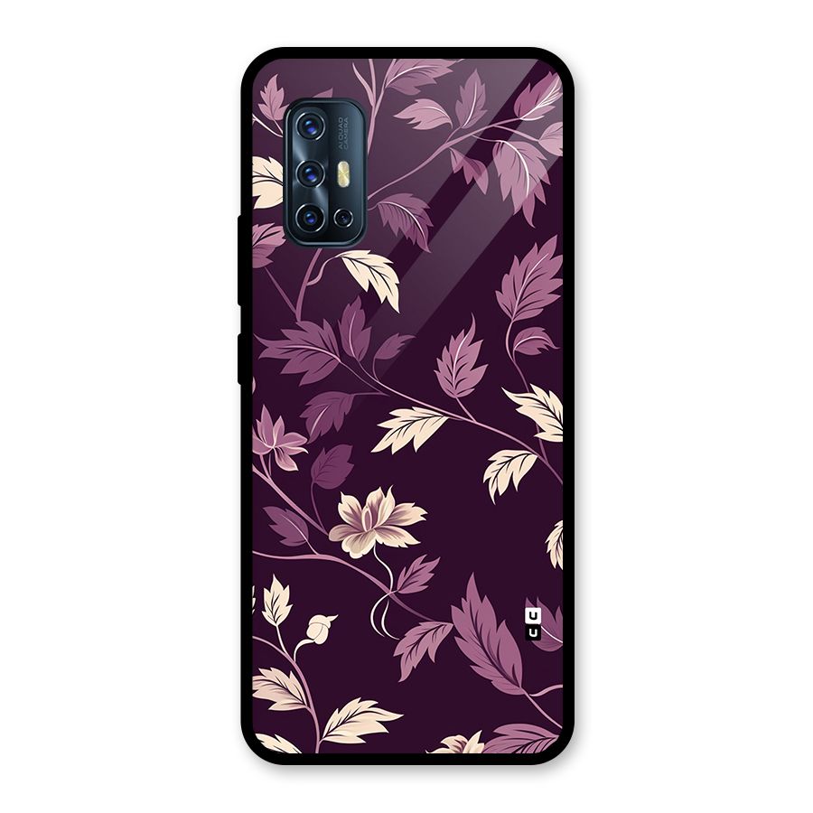 Traditional Florals Glass Back Case for Vivo V17
