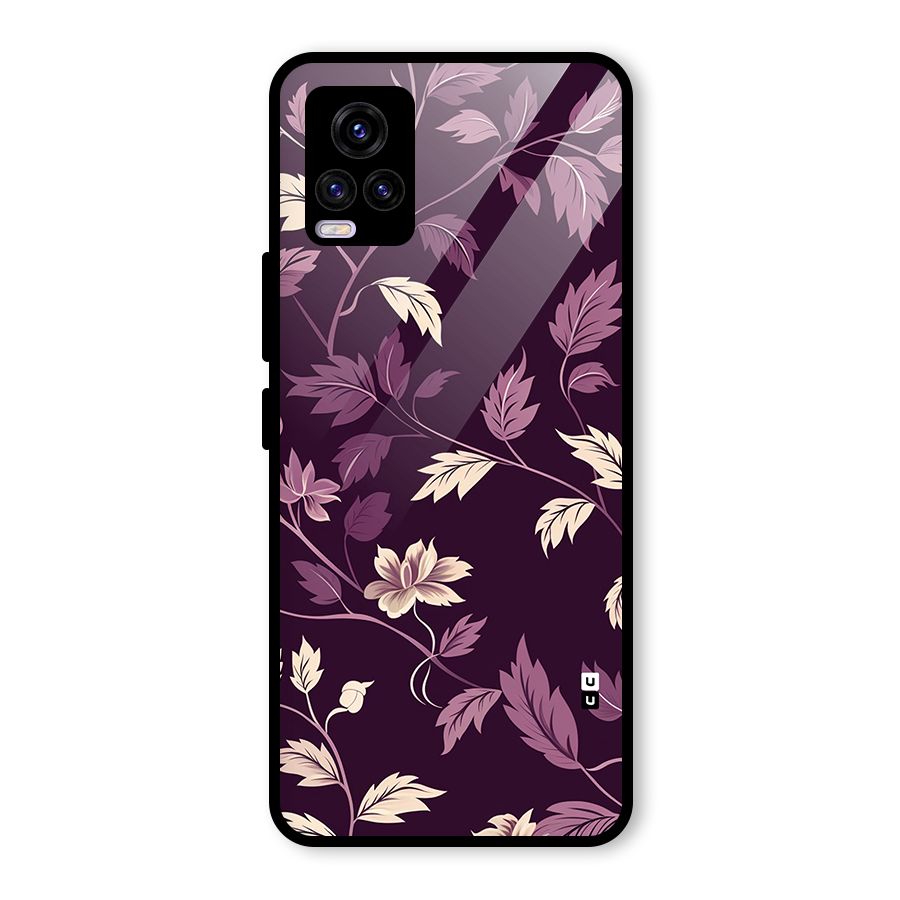 Traditional Florals Glass Back Case for Vivo V20