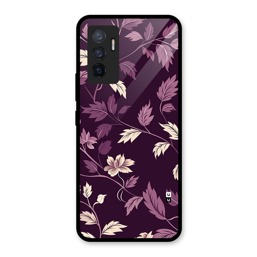 Traditional Florals Glass Back Case for Vivo V23e